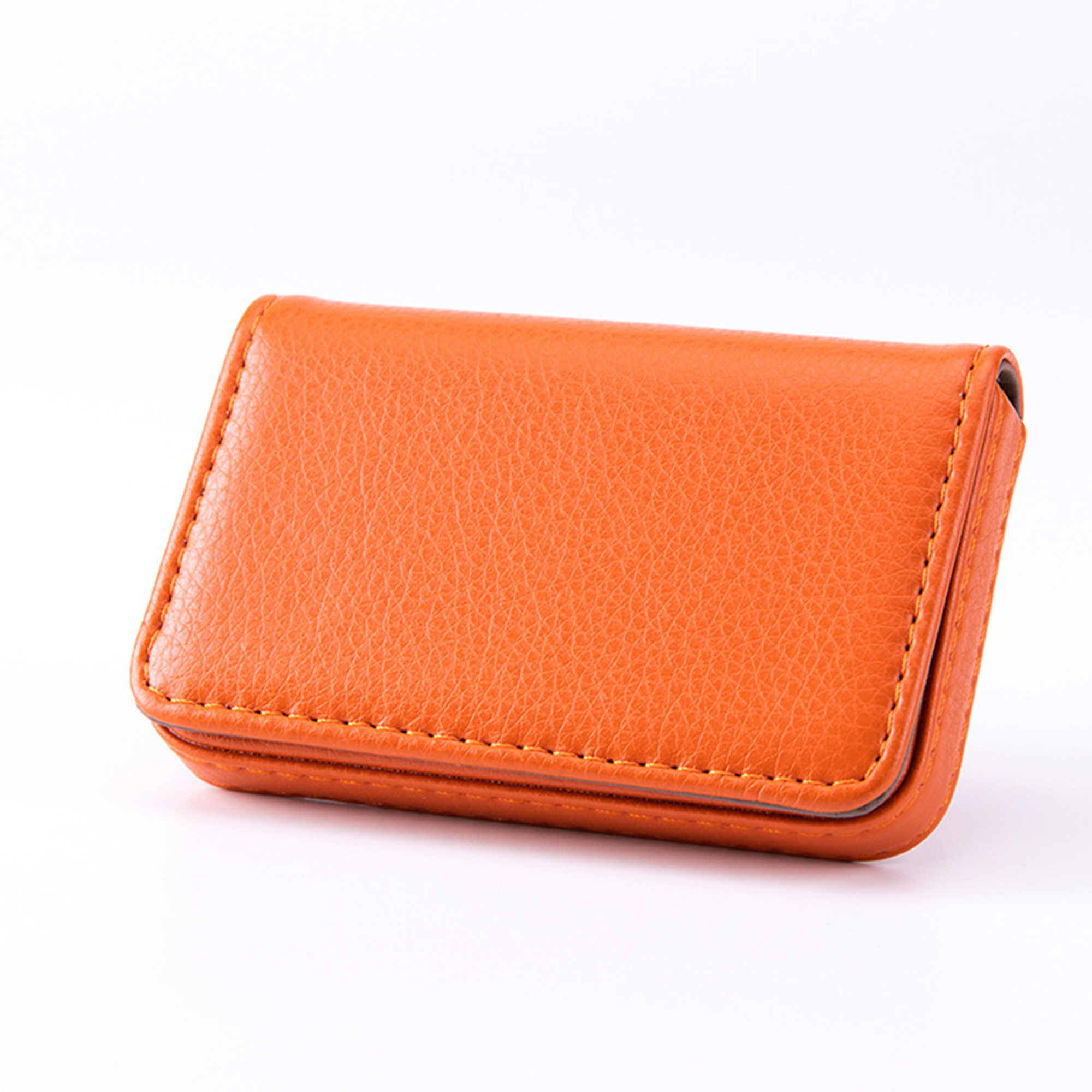 Polyurethane Business Card Wallet With Magnetic Closure 3.94" Length X 2.56" Width 15