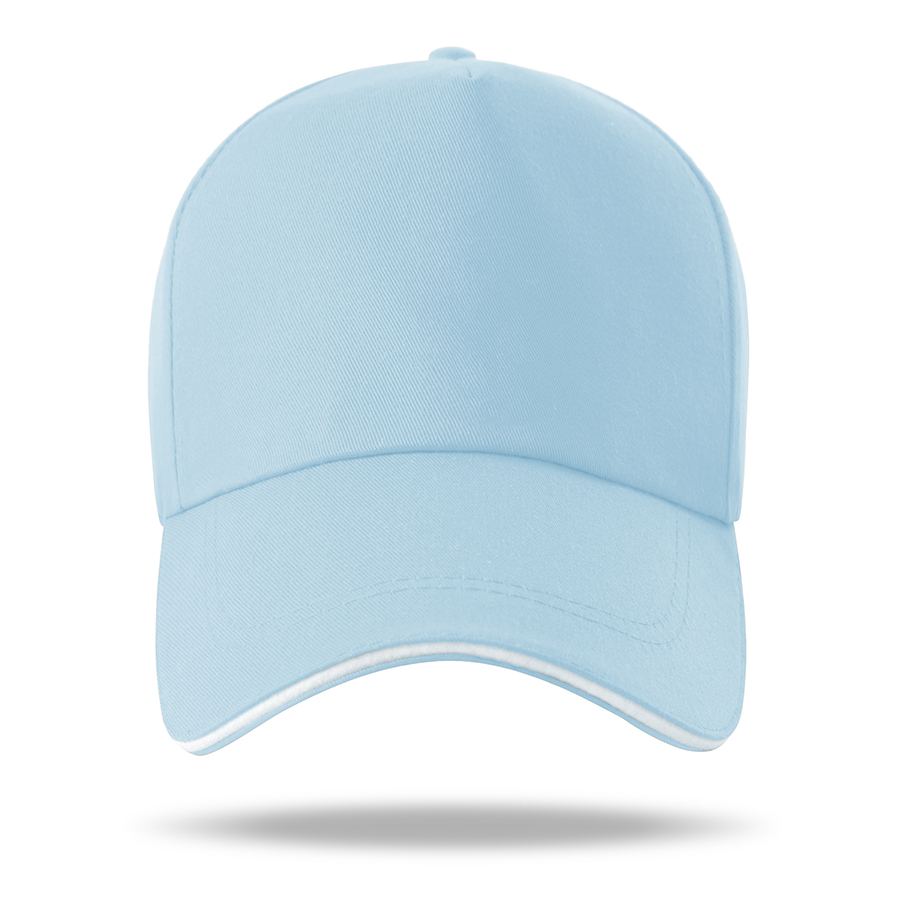 Stock Poly Cotton 5 Panel Cap, Double Buckle Back Fastener 32