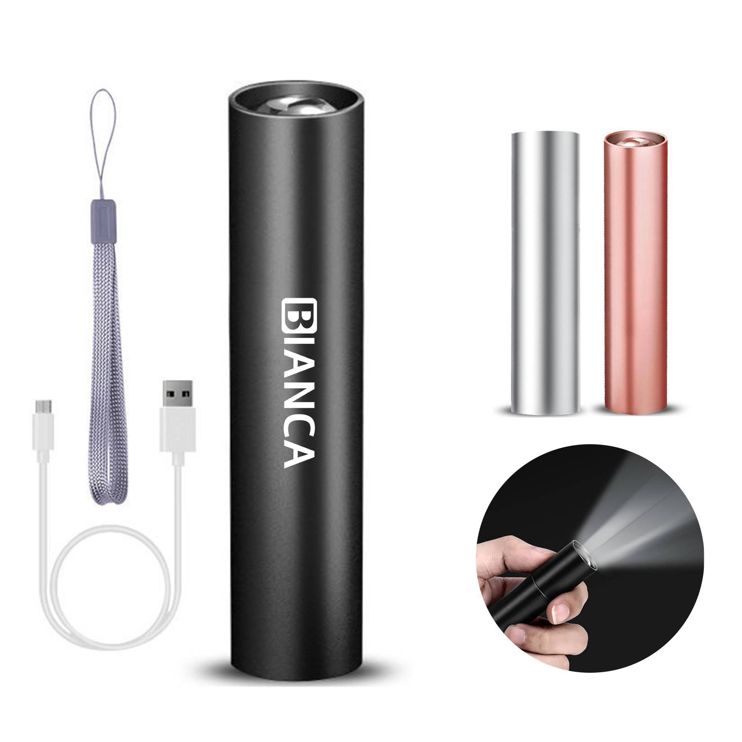 LED Handheld Mini Rechargeable Flashlight 1