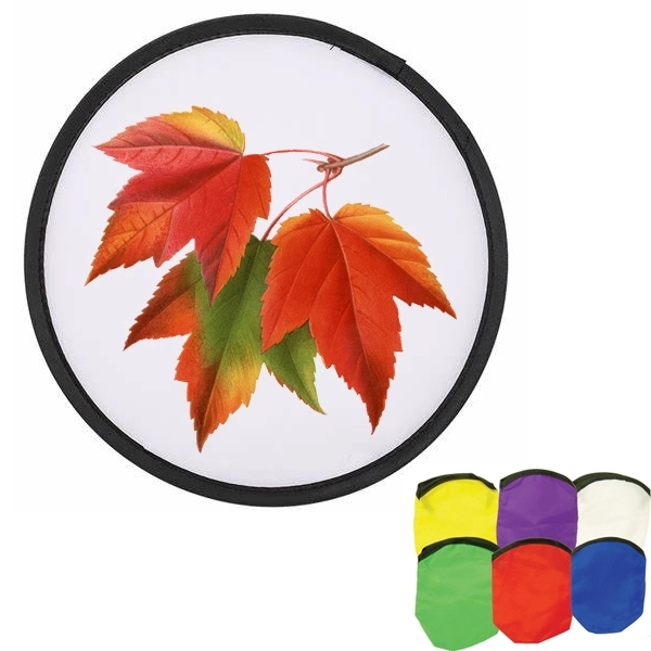 Full Color Collapsible Flying Disc with Pouch 1