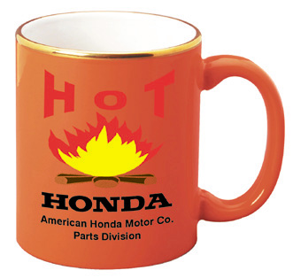 11 oz. Orange Stoneware Mug 1