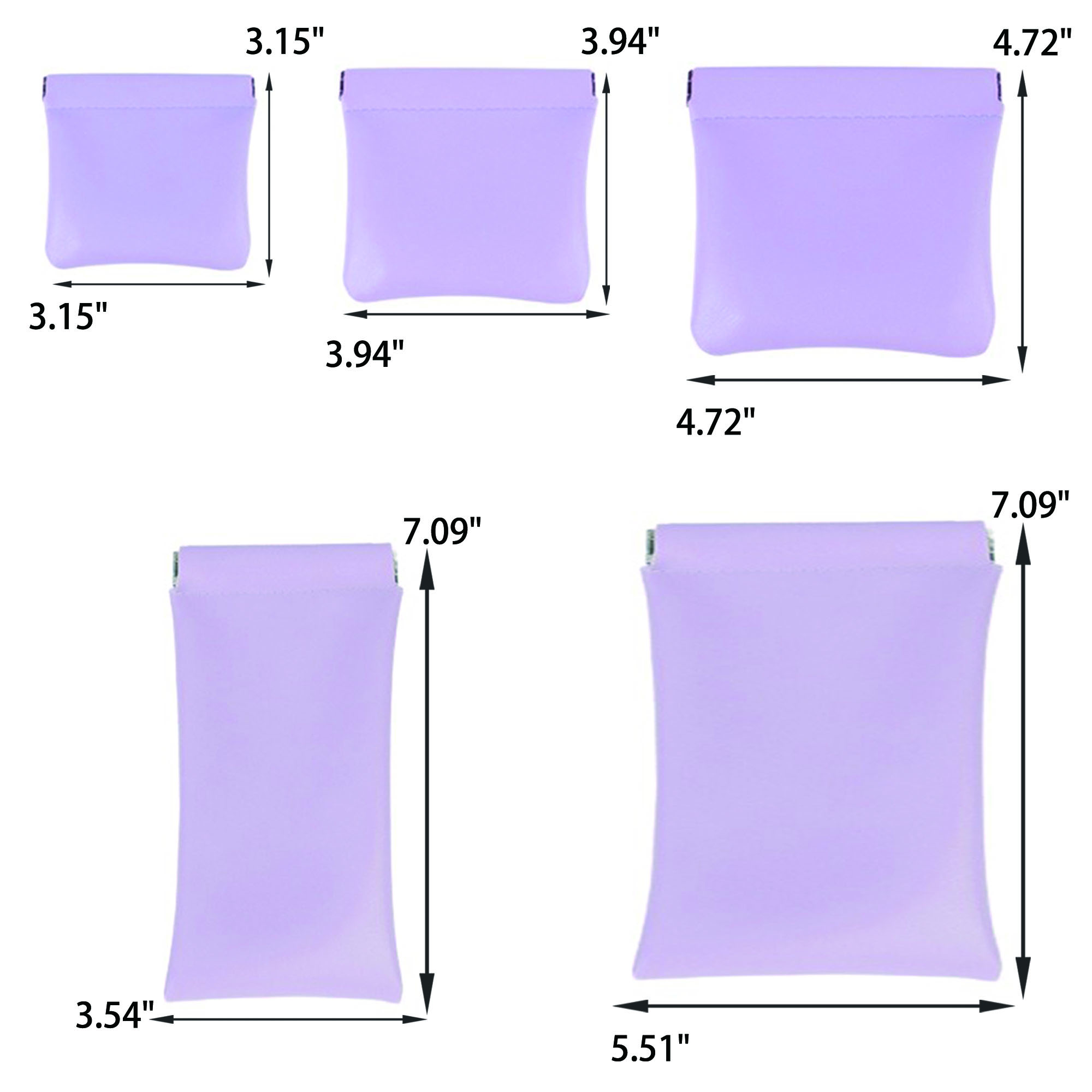 MOQ30 PU Leather Snap Closure Storage Pouch 1