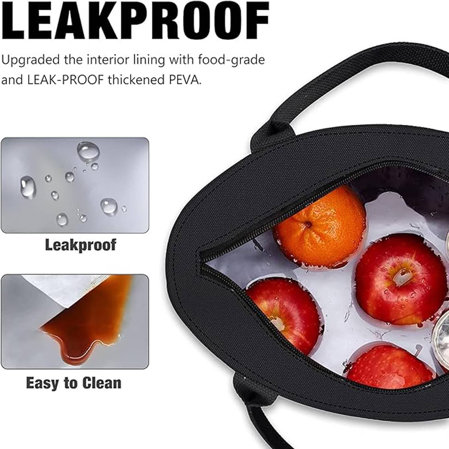 7.5L Waterproof Oxford Cooler Lunch Bag w/Handle for Picnics 2