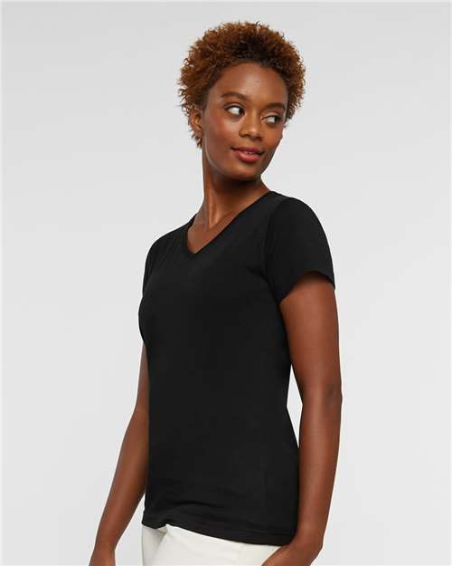 Women's Fine Jersey V-Neck Tee - 3507 40