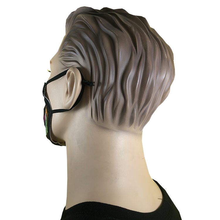 Center Seamed 2-ply Mask (Dye Sub Logo), Adult Size 6
