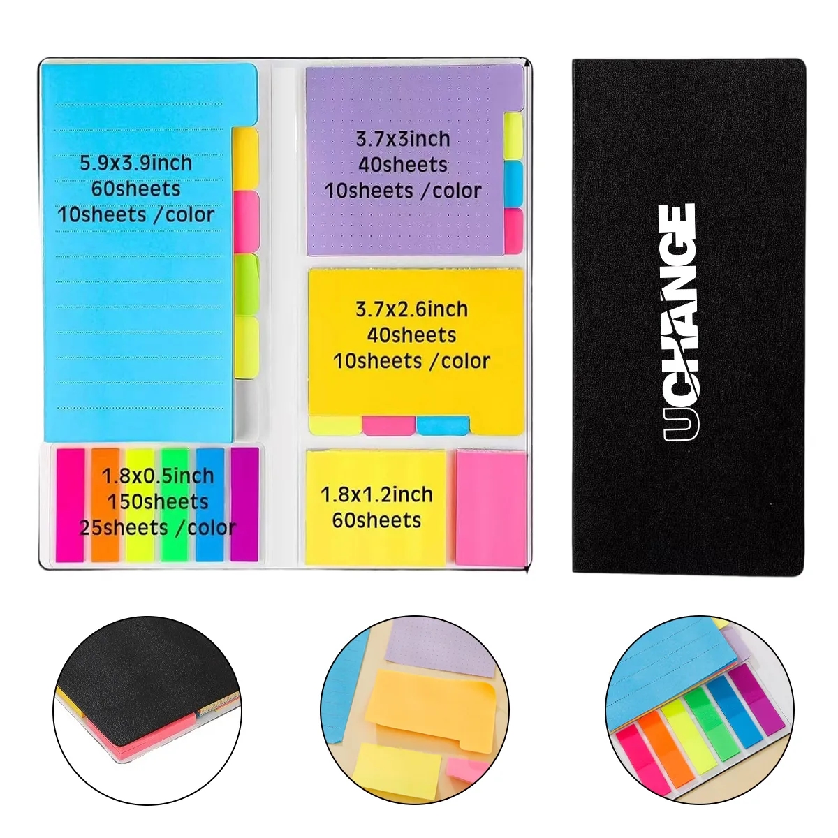 Color-Coded Sticky Notes Set With Tabs 2