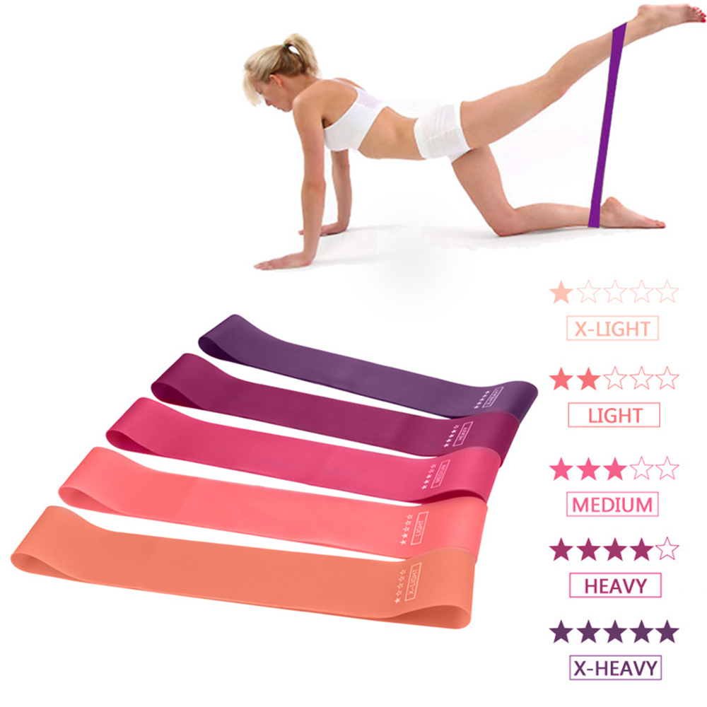 Silicone Yoga Stretch Band(Five piece set) 4