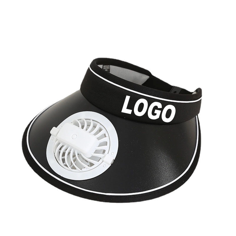 Custom Visor cap with Rechargeable fan 1