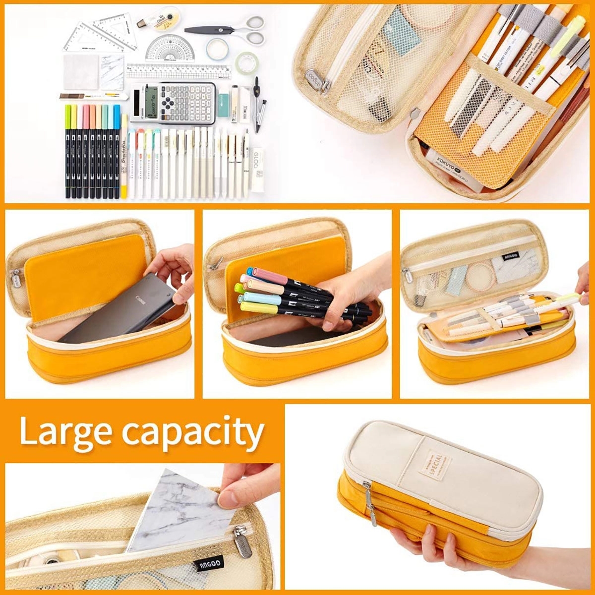 Big Capacity Pencil Case Canvas 3