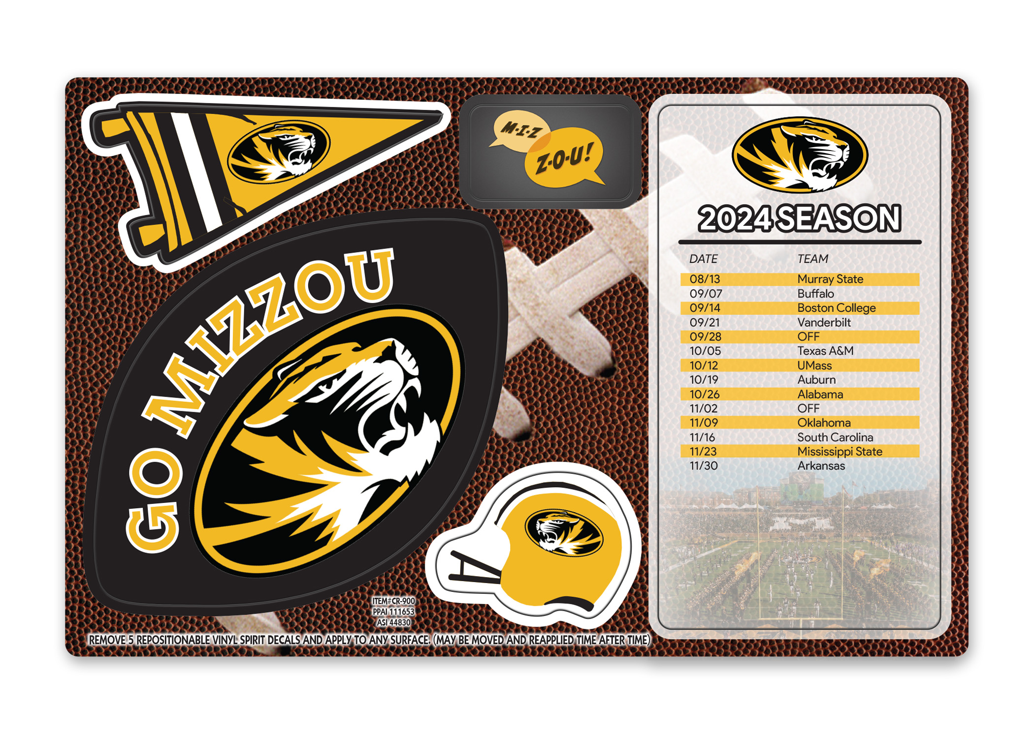 Repositionable Football Spirit Card 3