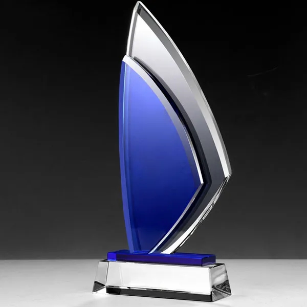 Blue Crystal Sailboat Award 5