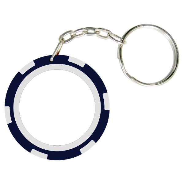 6 Stripe Poker Chip Keychain 7