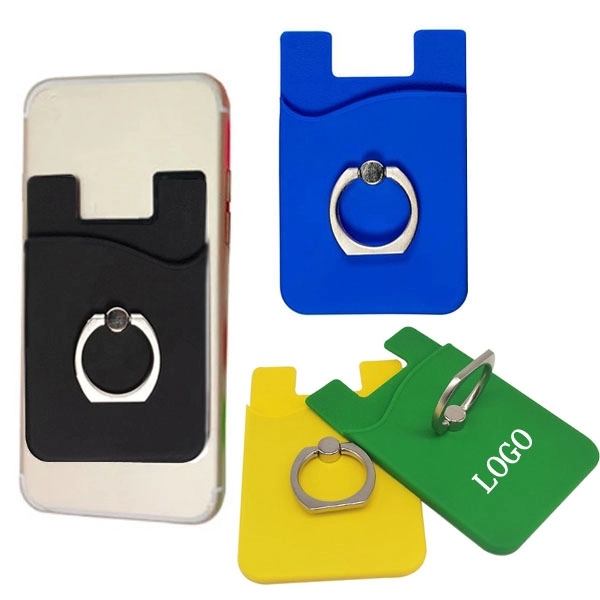 Silicone Phone Card Holder with Ring Stand 9