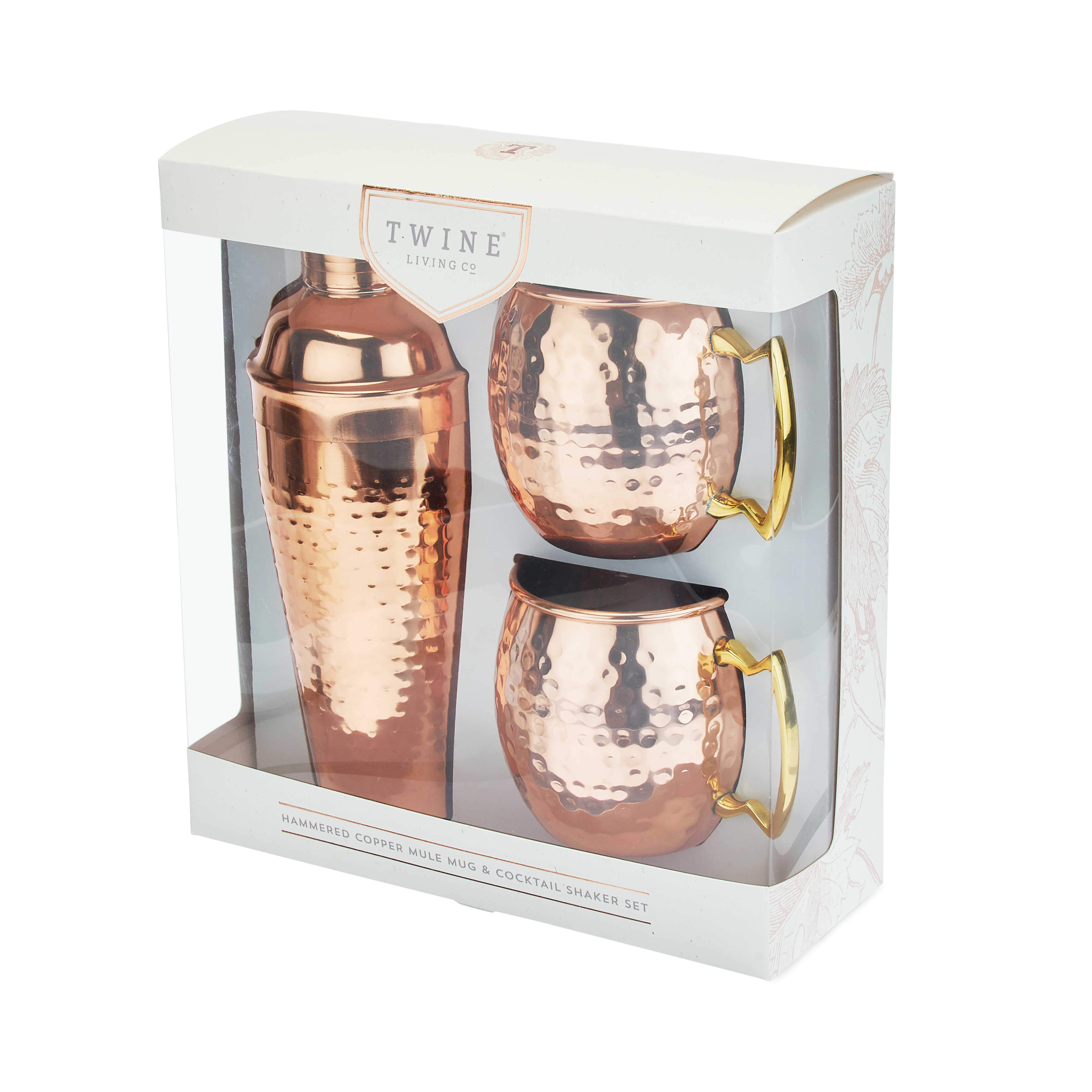 Twine Living® Hammered Copper Bar Set 3