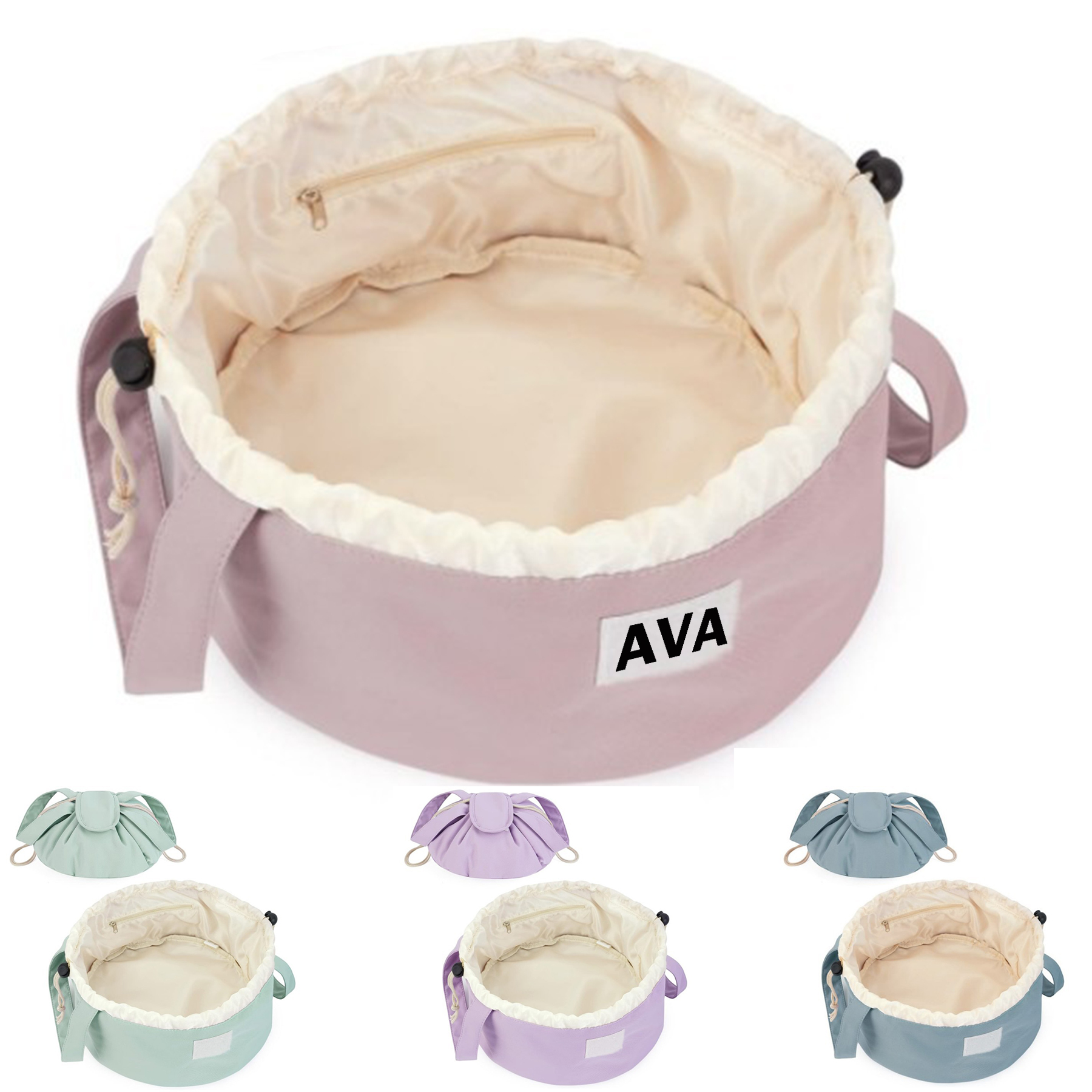 Large Capacity Portable Drawstring Cosmetic Bag 4