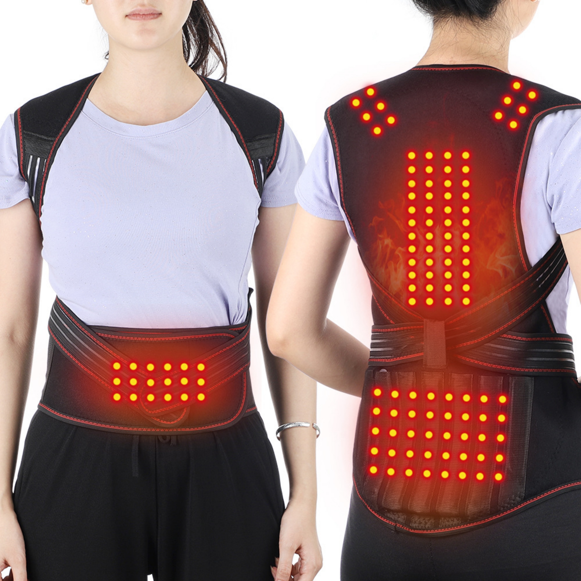 Self-Heating Physical Therapy Back Brace 1