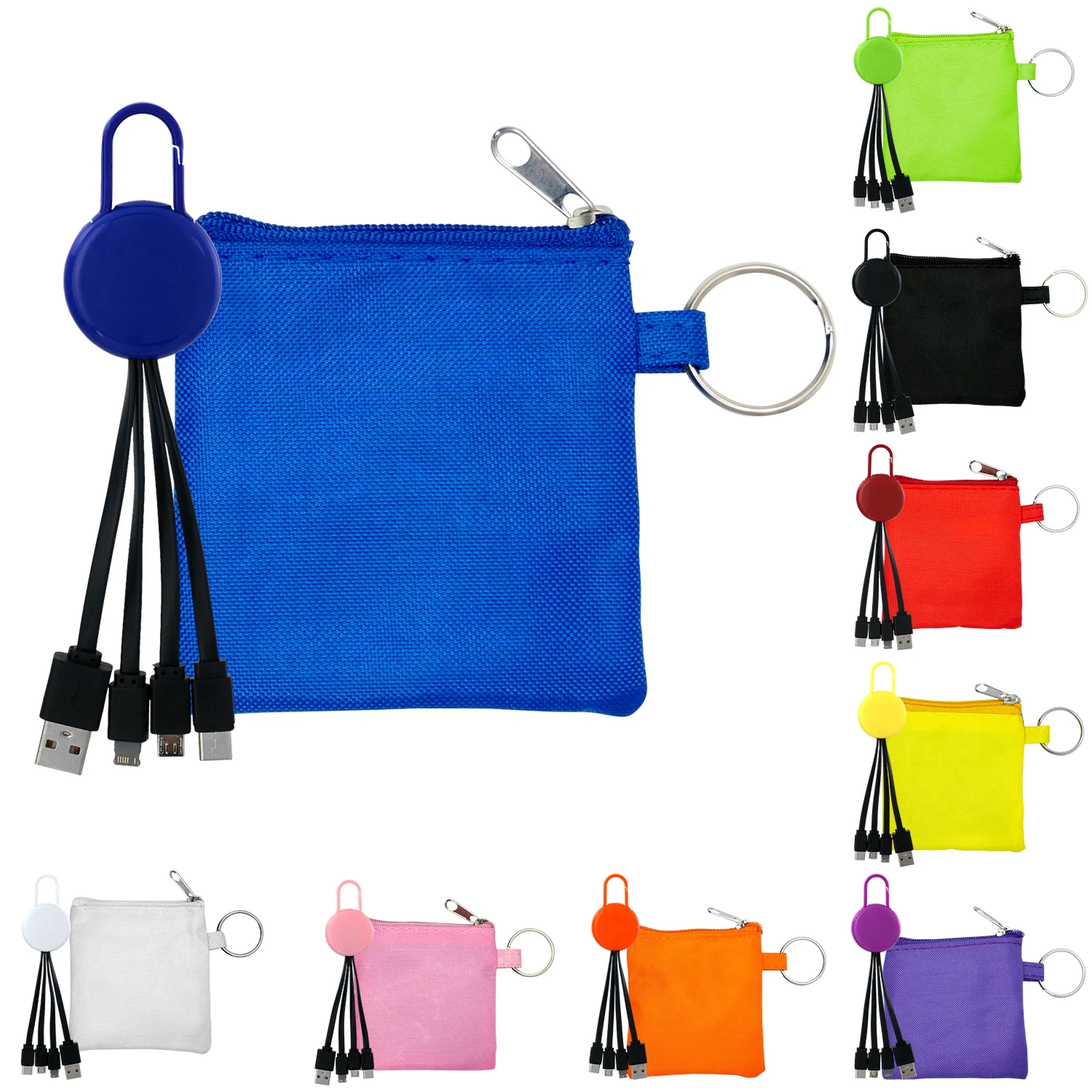 COLORFUL POUCH & CABLE SET 4