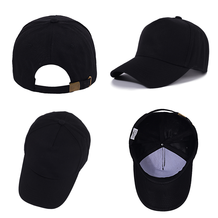 Stock Solid Color Cotton 5-Panel Baseball Cap 68