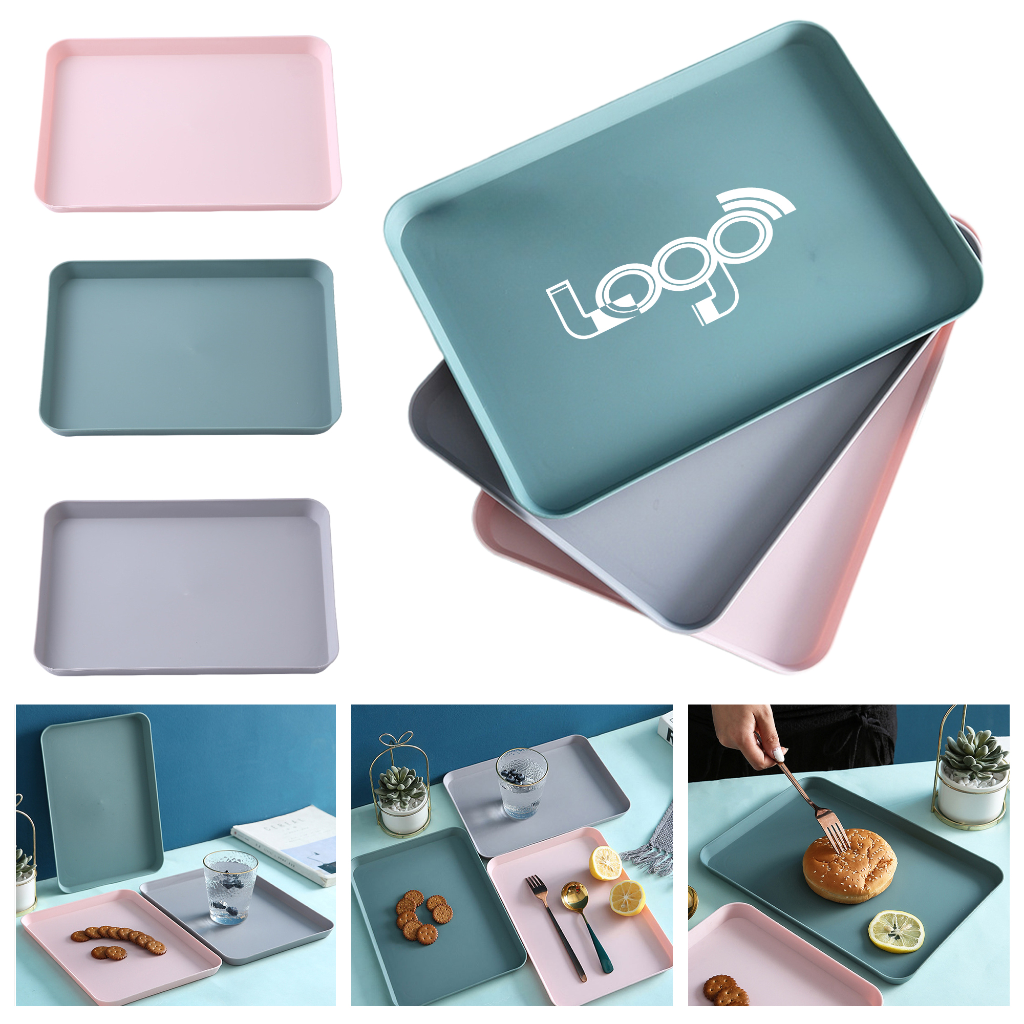 Simple and Elegant Nordic Rectangular Tray for Snacks and Tea 1