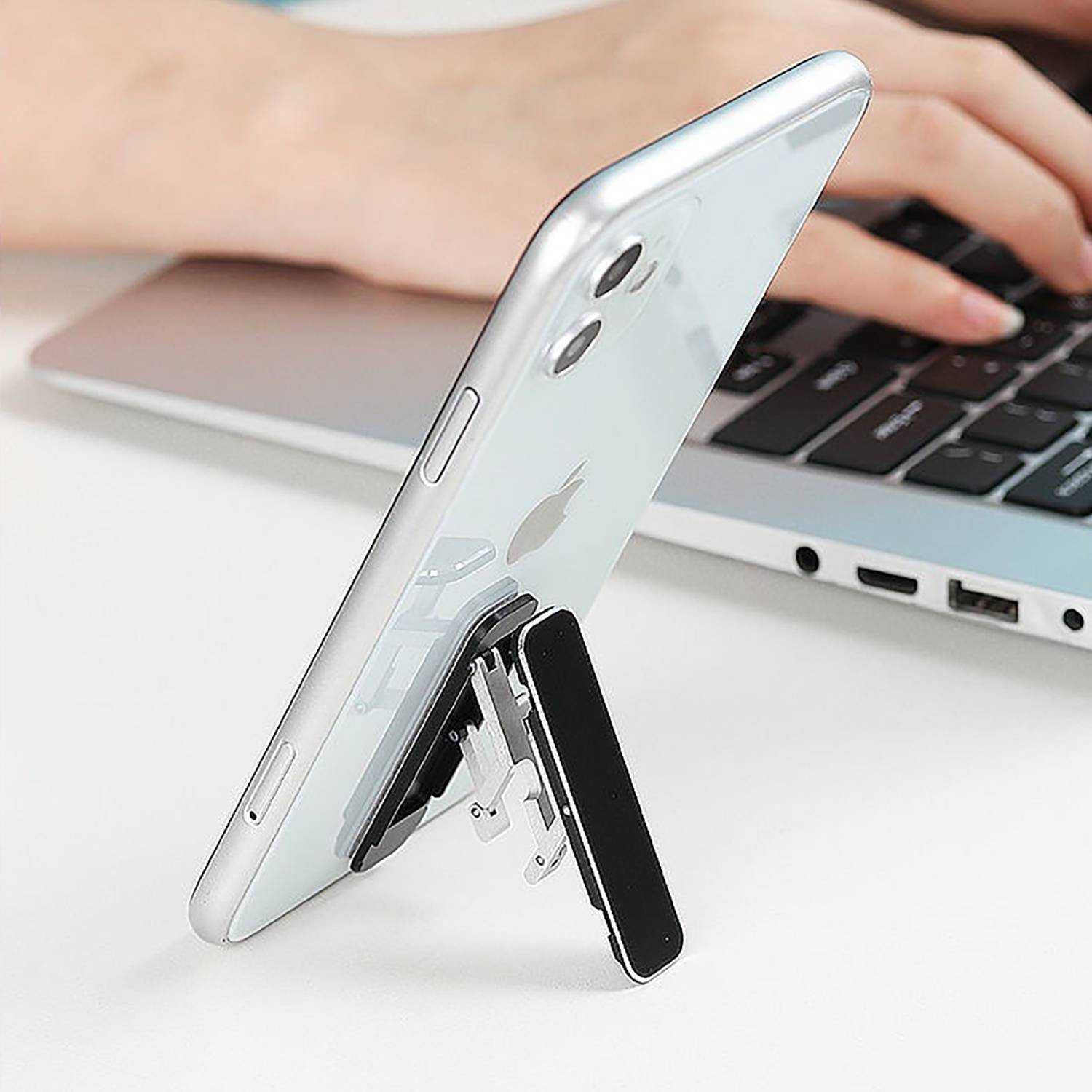 Foldable Aluminum Alloy Desktop Phone Stand 7