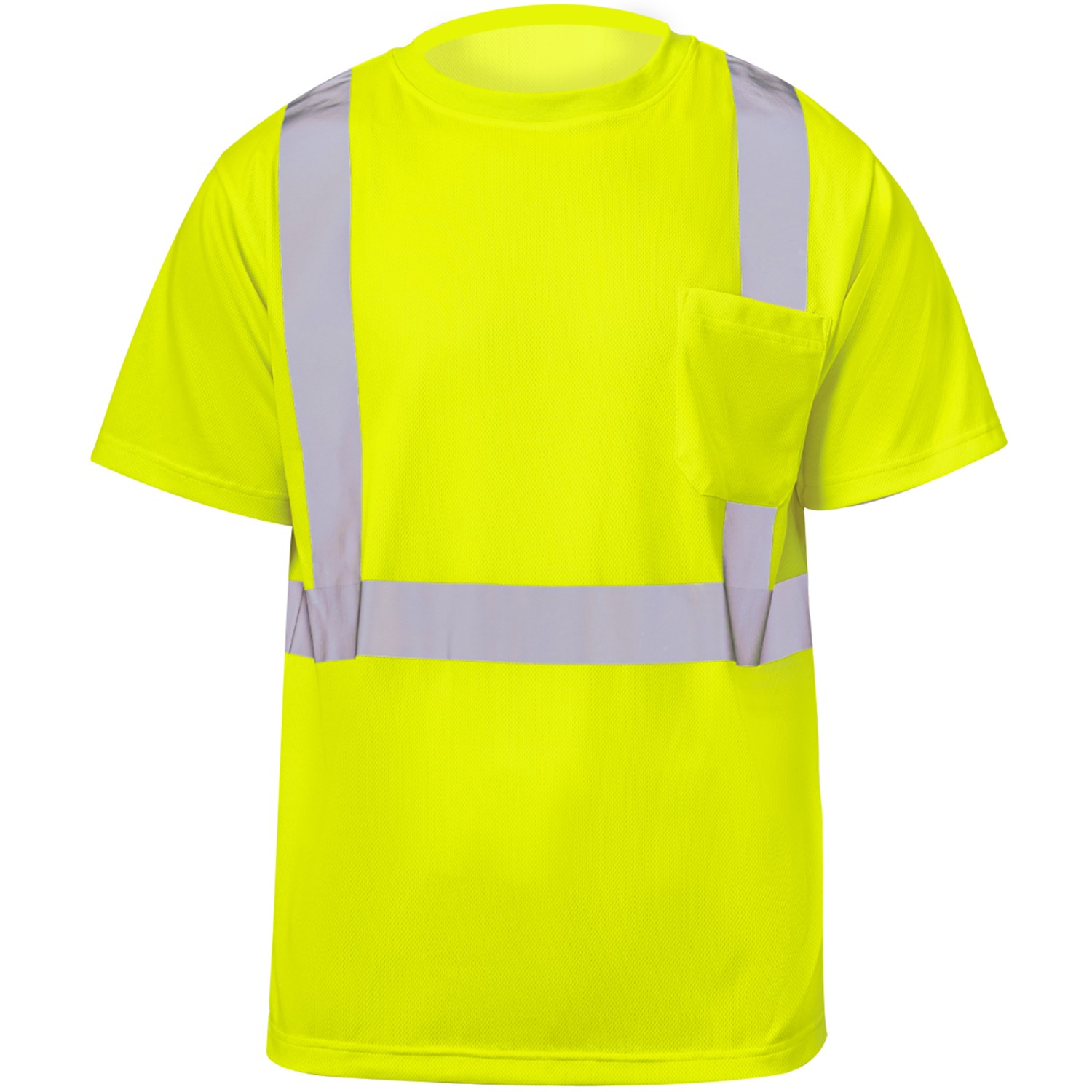 3.8 Oz. Polyester Class 2 Reflective Tape Safety T-Shirt with Pocket 6