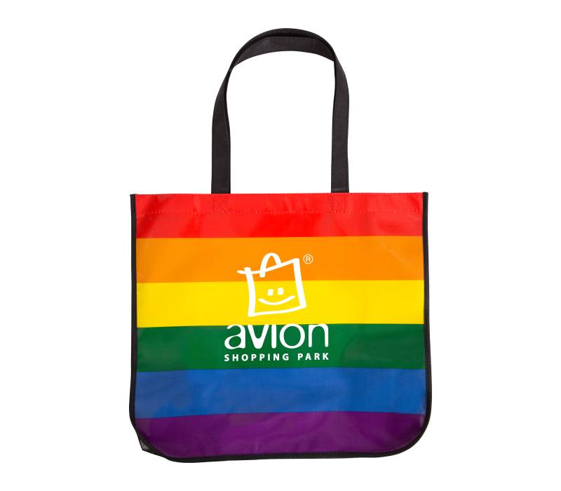 Large Rainbow Laminated Tote Bag 3