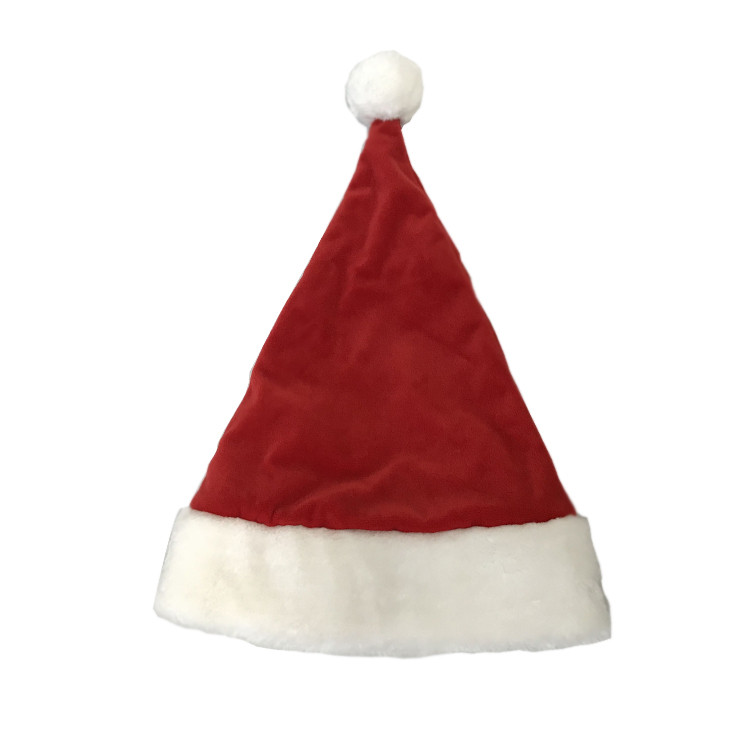 Customized logo Christmas Santa Hat With Pom-pom 3