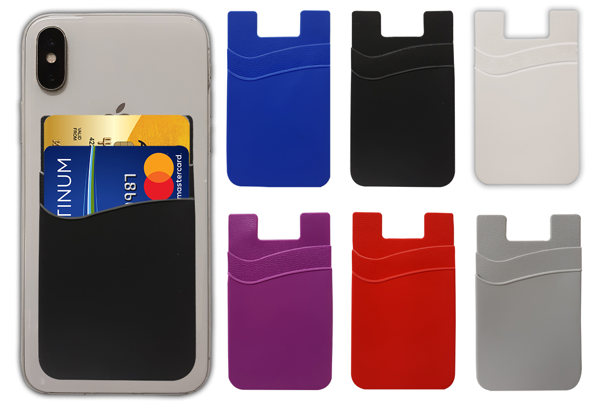 Dual Pocket Silicone Cell Phone Wallet 2