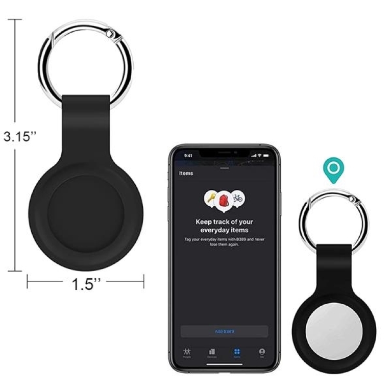 Airtags cover / Round Case with Keyring 4