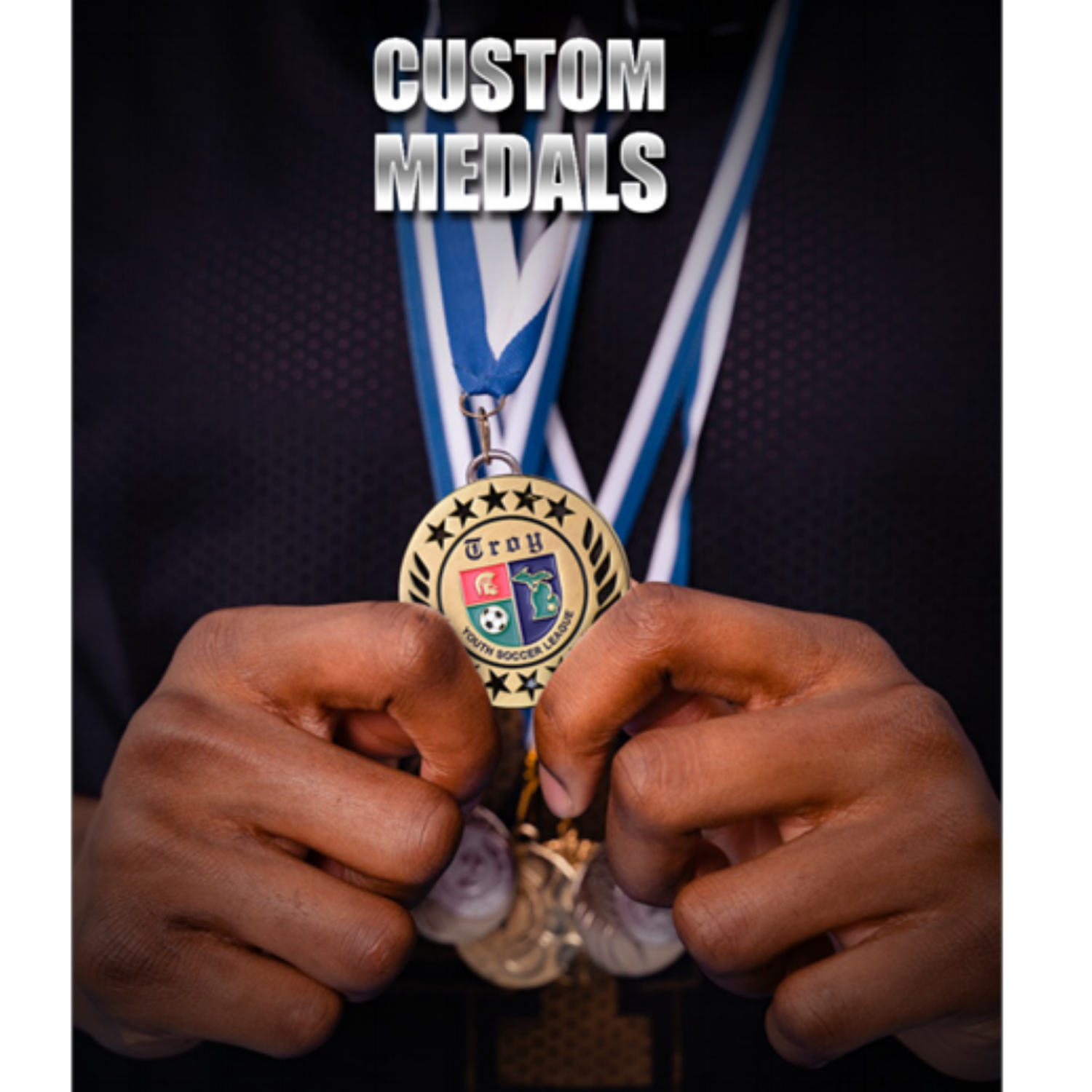 Custom Fashion Logo Antique Gold Copper Sports Team Medals 5