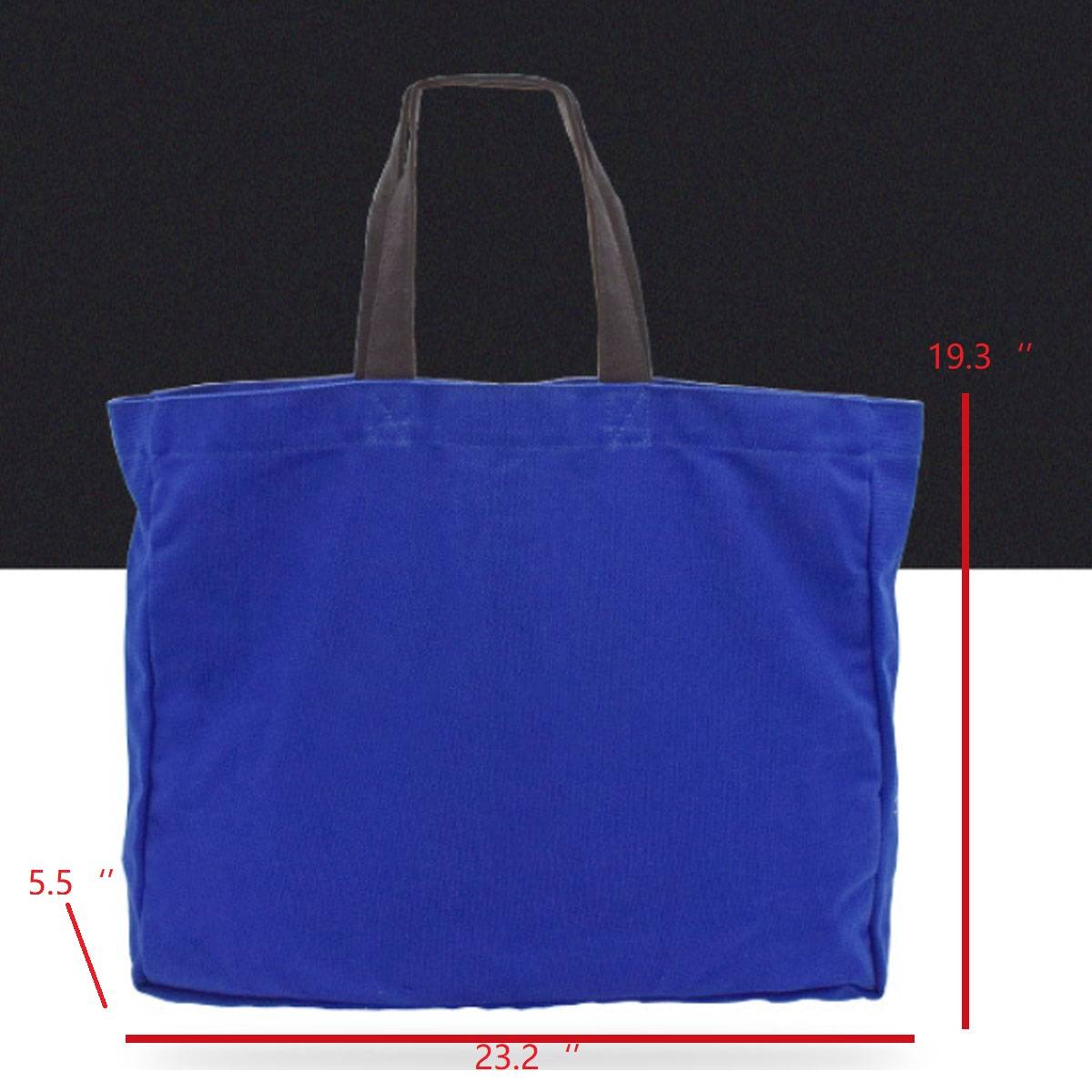 Blue Canvas Large Capacity Tote Bag 2