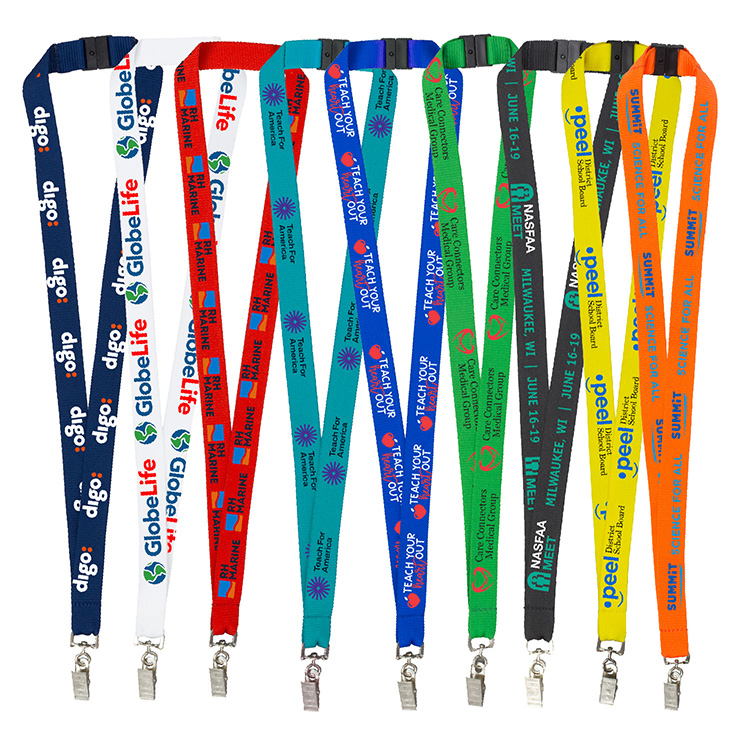 "LASALLE RECYCLED" 3/4" Import Air Ship Recycled RPET Silkscreen Lanyard 29