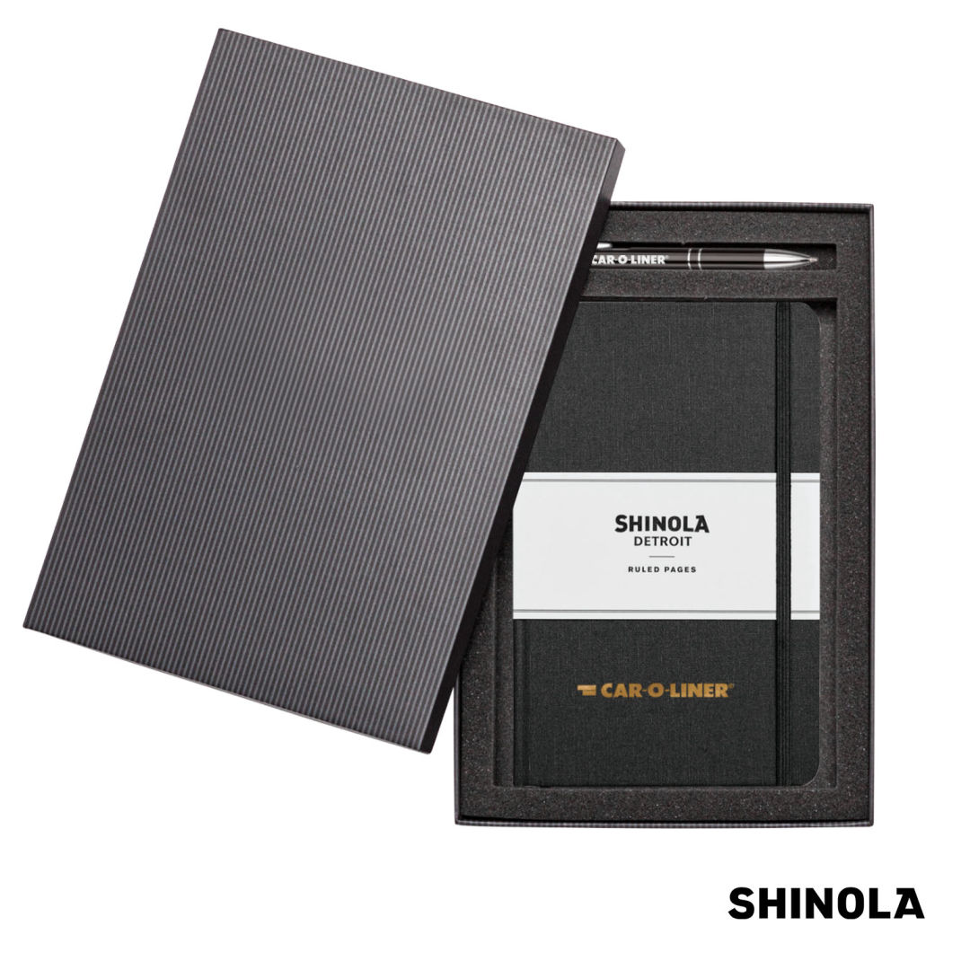 Shinola® HardCover Journal/Clicker Pen Gift Set - (M)