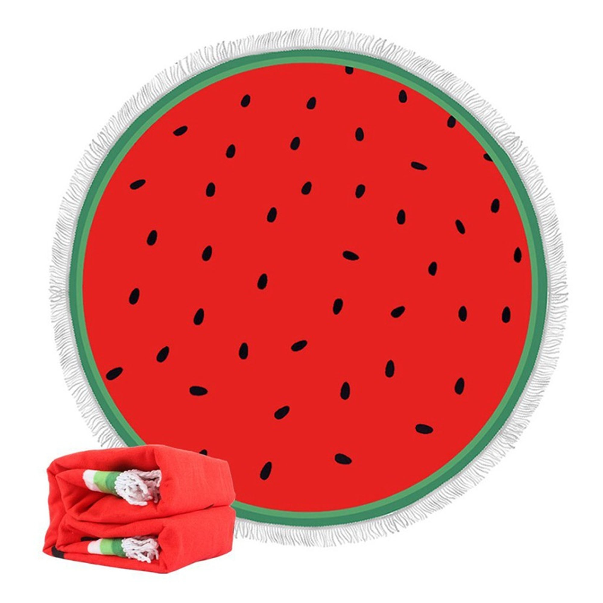 Round Beach Towel with Tassels 3