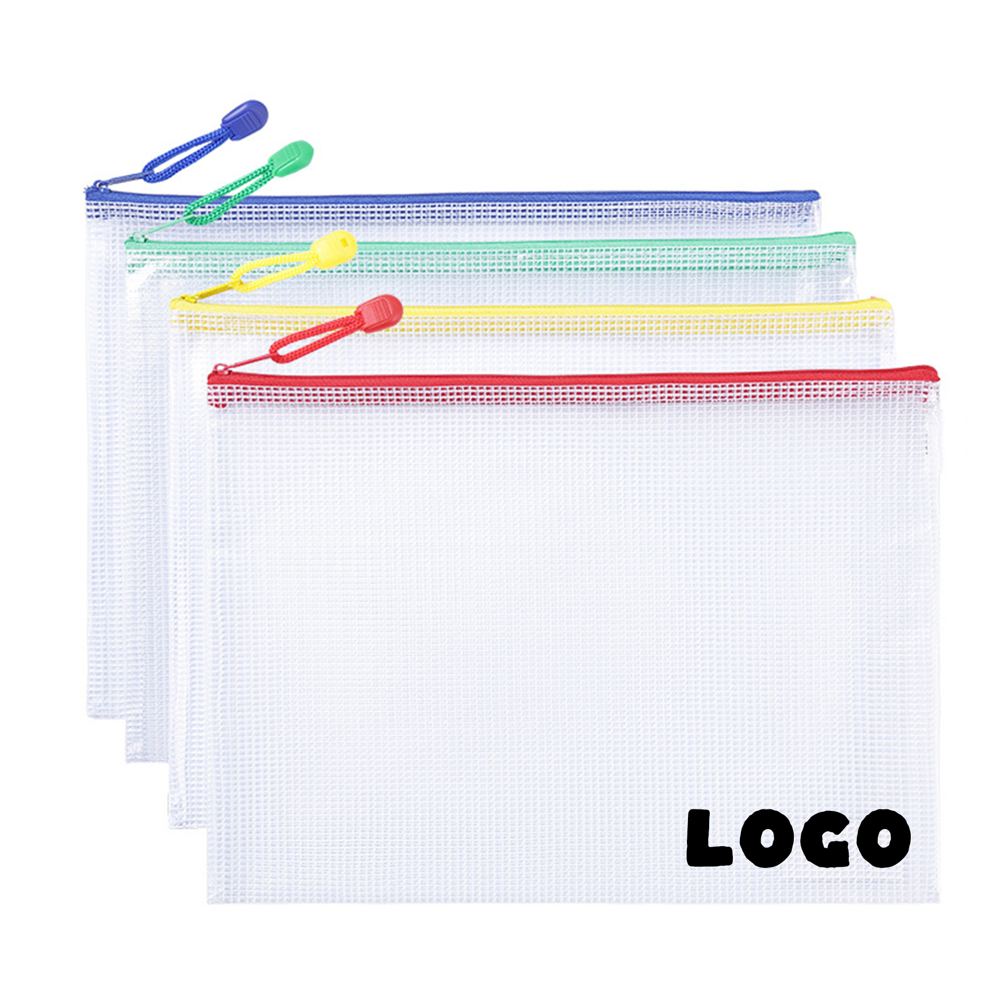 MOQ100  Mesh Zipper Pouch Bags 3