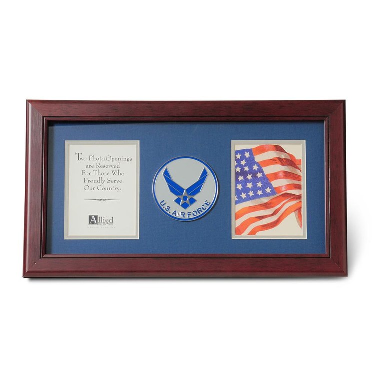 Aim High Air Force Medallion 4-Inch by 6-Inch Double Picture Frame 2