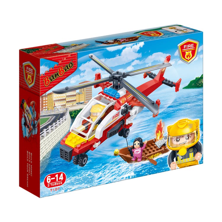 Rescue Chopper Building Block Sets - 122 Pieces 2