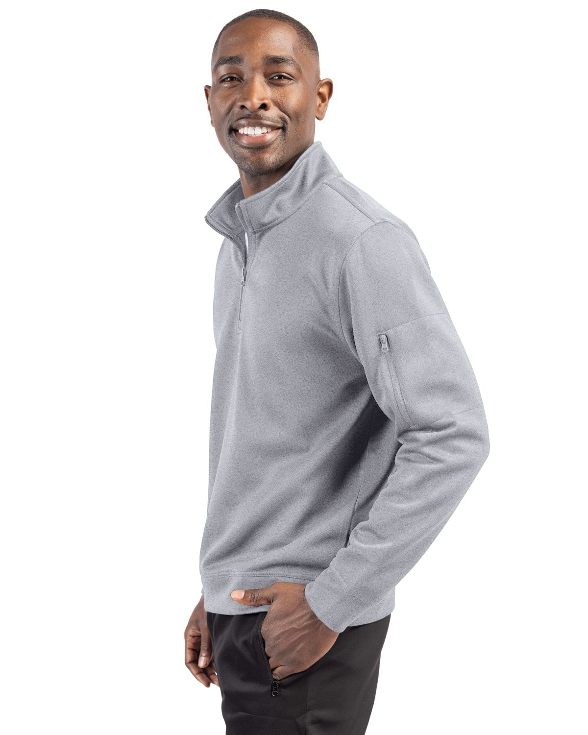 Clique Lift Solution-dyed Performance Unisex Half Zip Sweatshirt 19