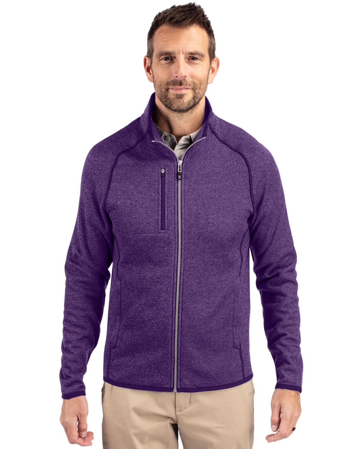 Cutter & Buck Mainsail Sweater-Knit Mens Full Zip Jacket 43