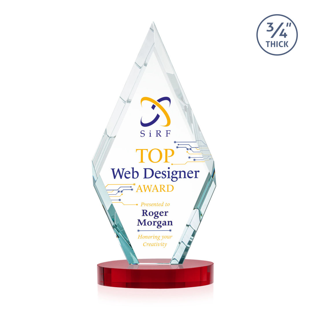 Richmond VividPrint™ Award on Alberton Base - Red 4
