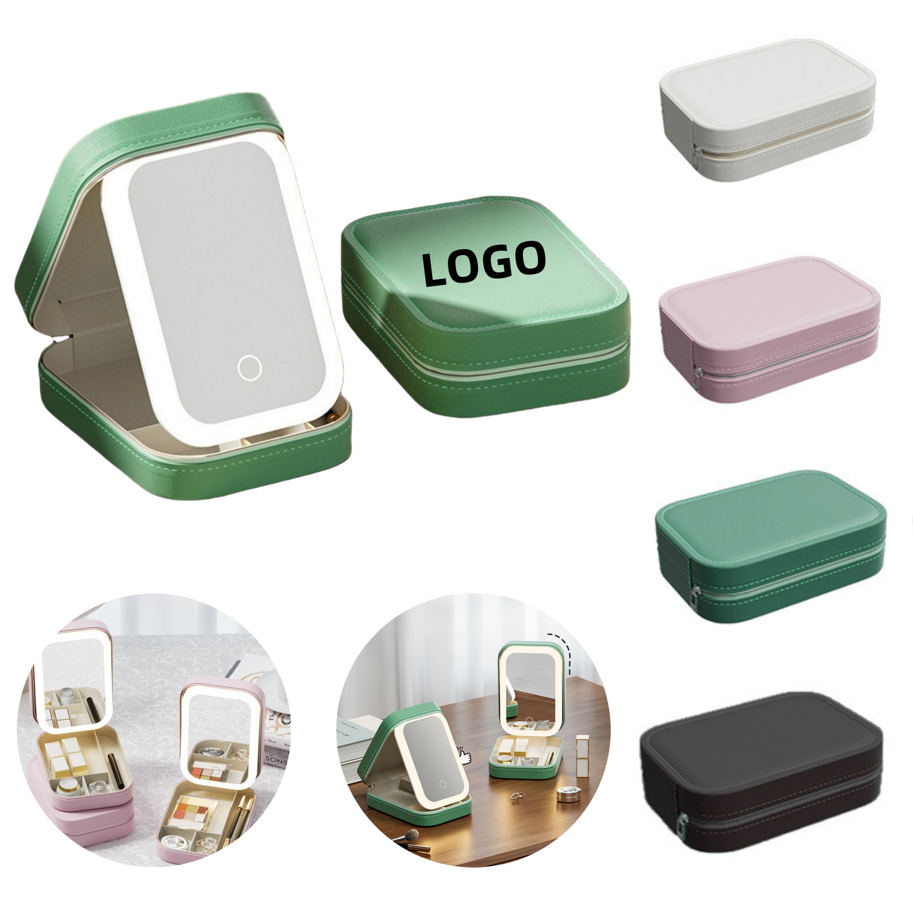 Travel Makeup Case With LED Mirror 4