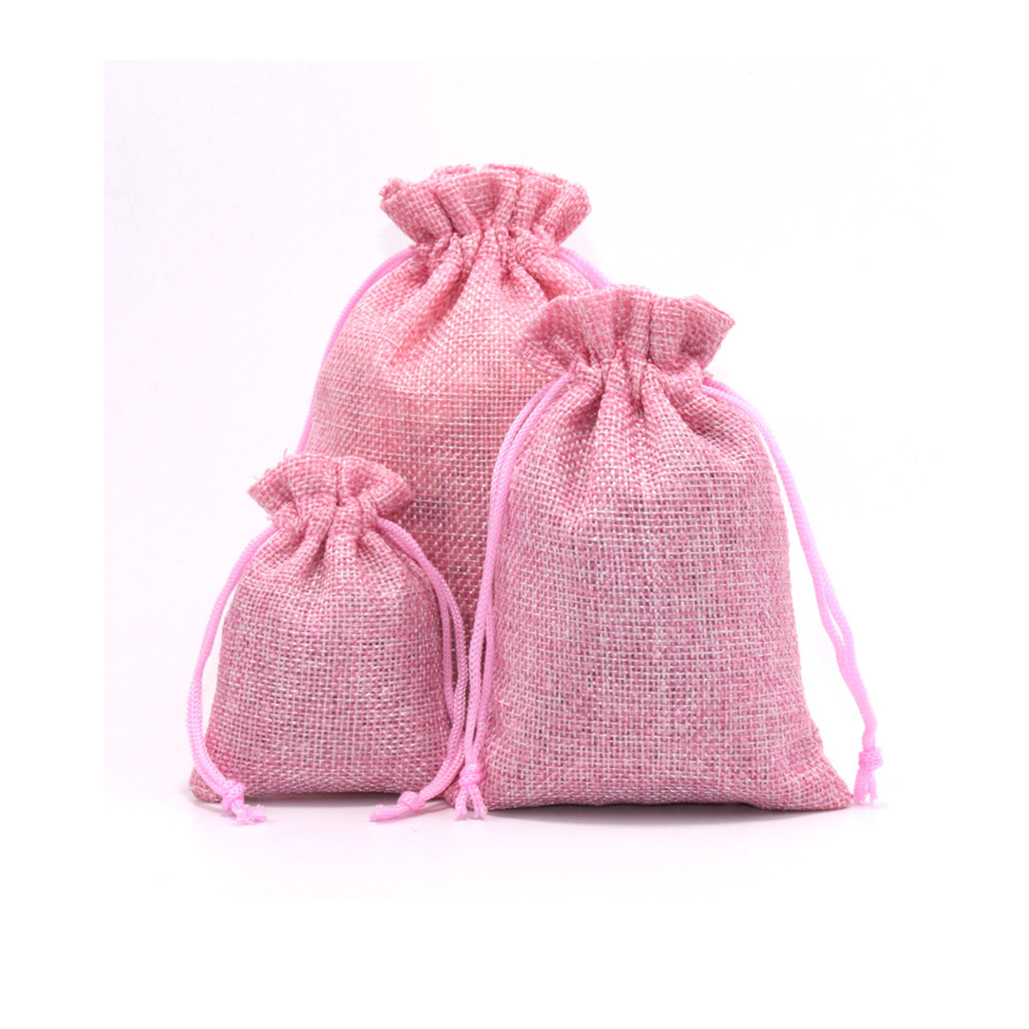 Nylon Linen Drawstring Jewelry Pouch 16