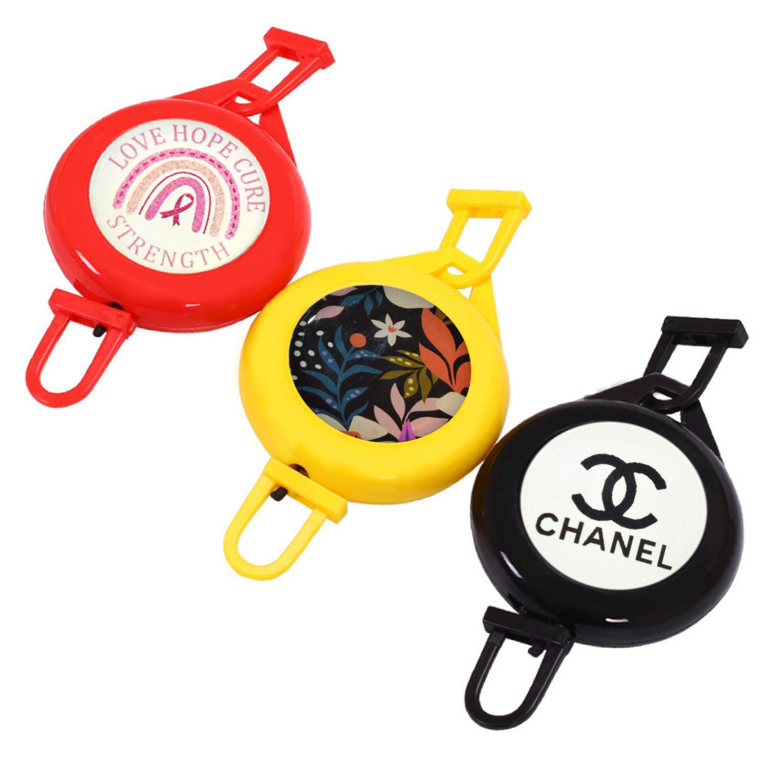 Big Logo Two U Shaped Buckle Badge Reel w/ Concave Surface 2