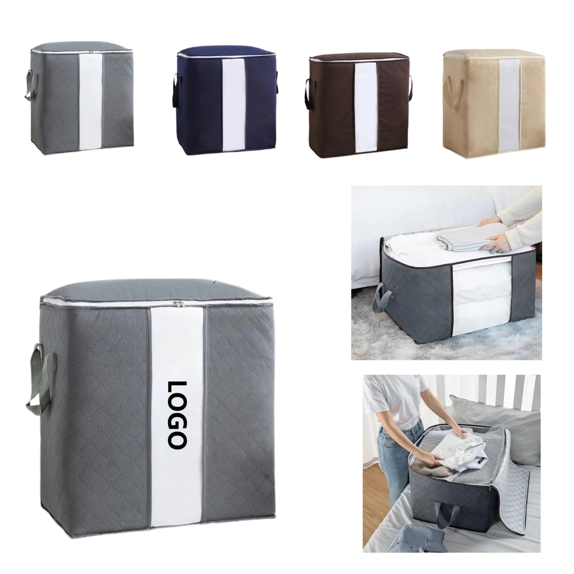 Foldable Wardrobe Organizer Storage Container with Reinforce 8