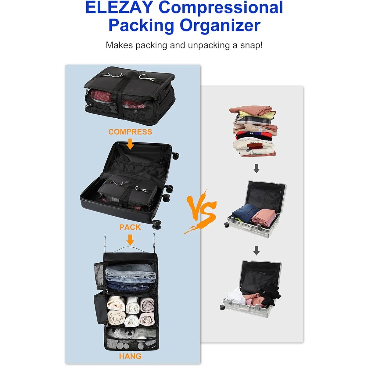 Travel Hanging Collapsible Compression Garment Organiser 6