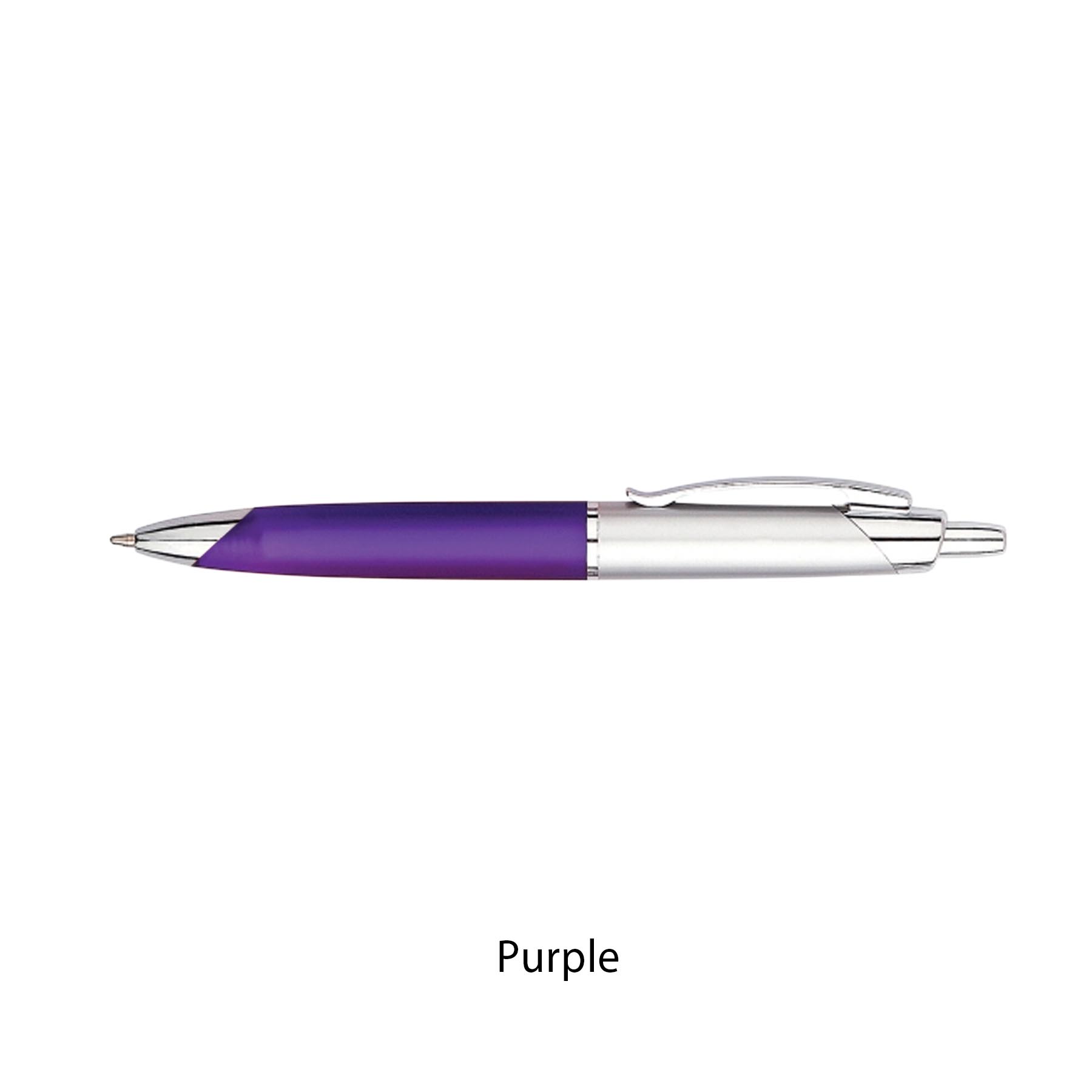Half Tip Plastic Click Ballpoint Pen 10