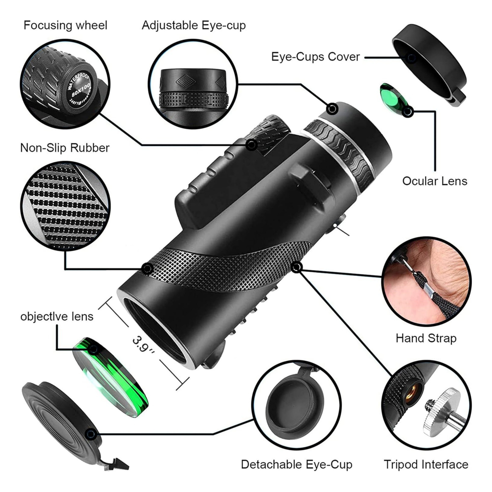 80x100 Monocular 3