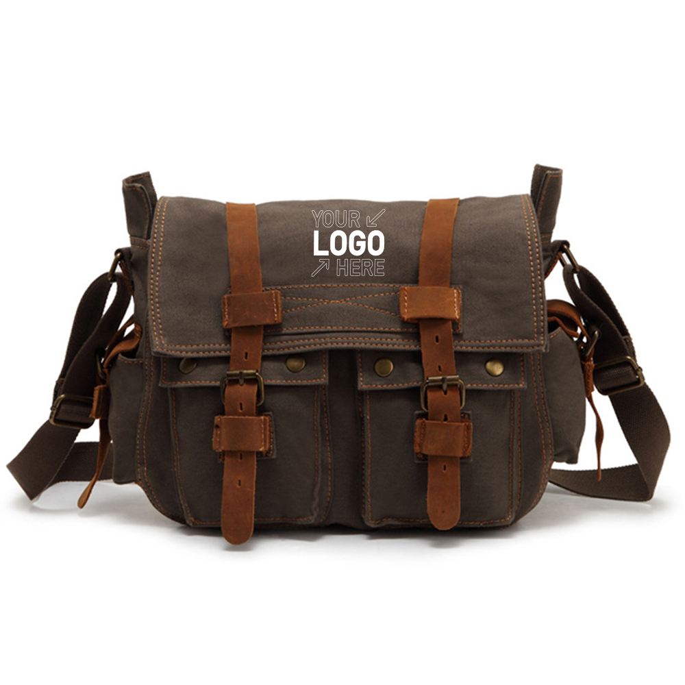 Crazy Horse Leather Canvas Bag 4