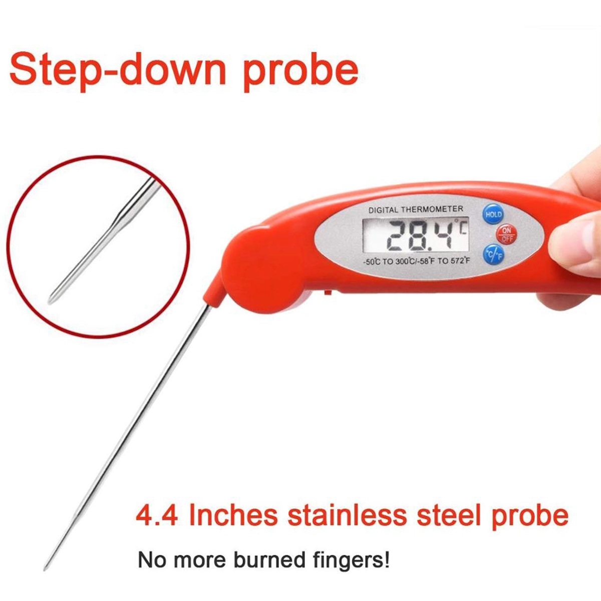 Instant read Digital Cooking Food Thermometer/ Long Probe 3