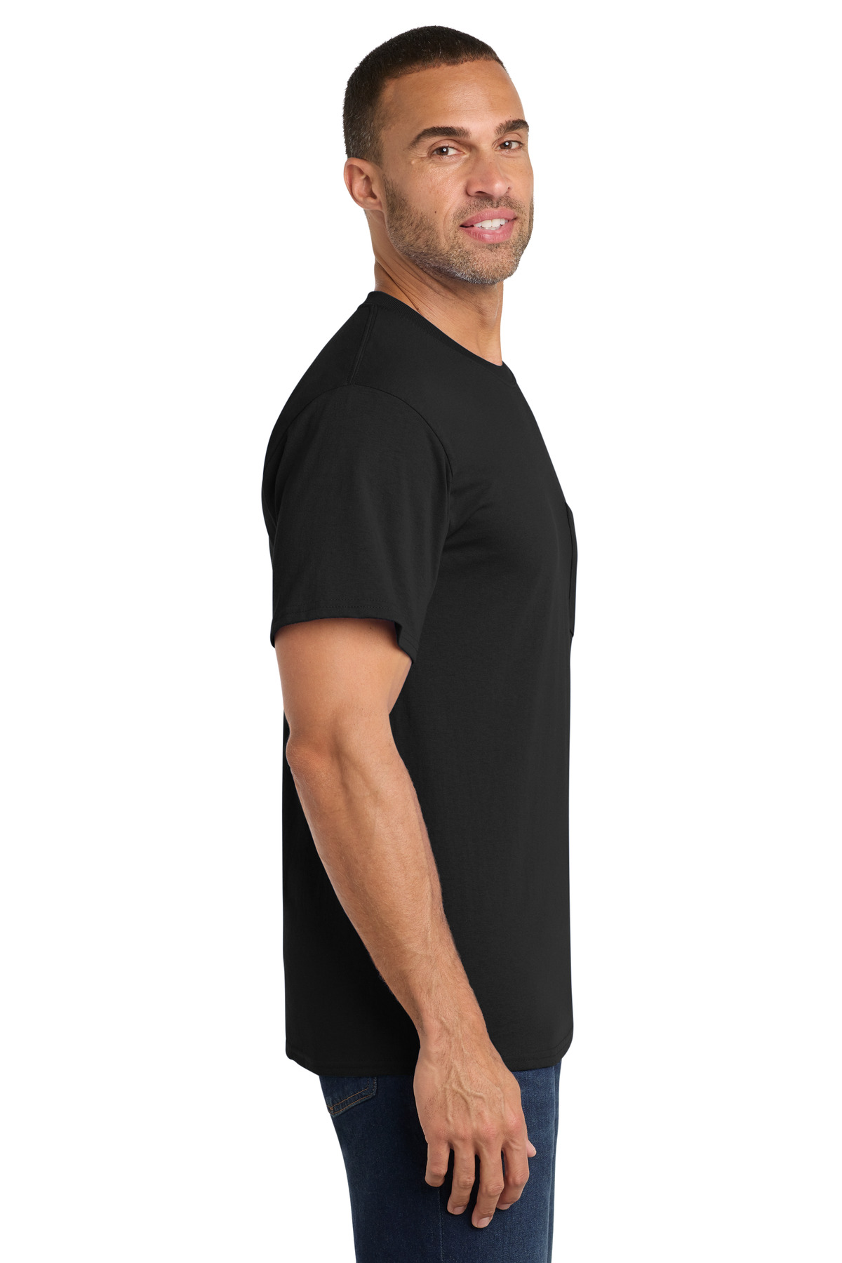 Port & Co Core Cotton Pocket Tee. PC54P 99